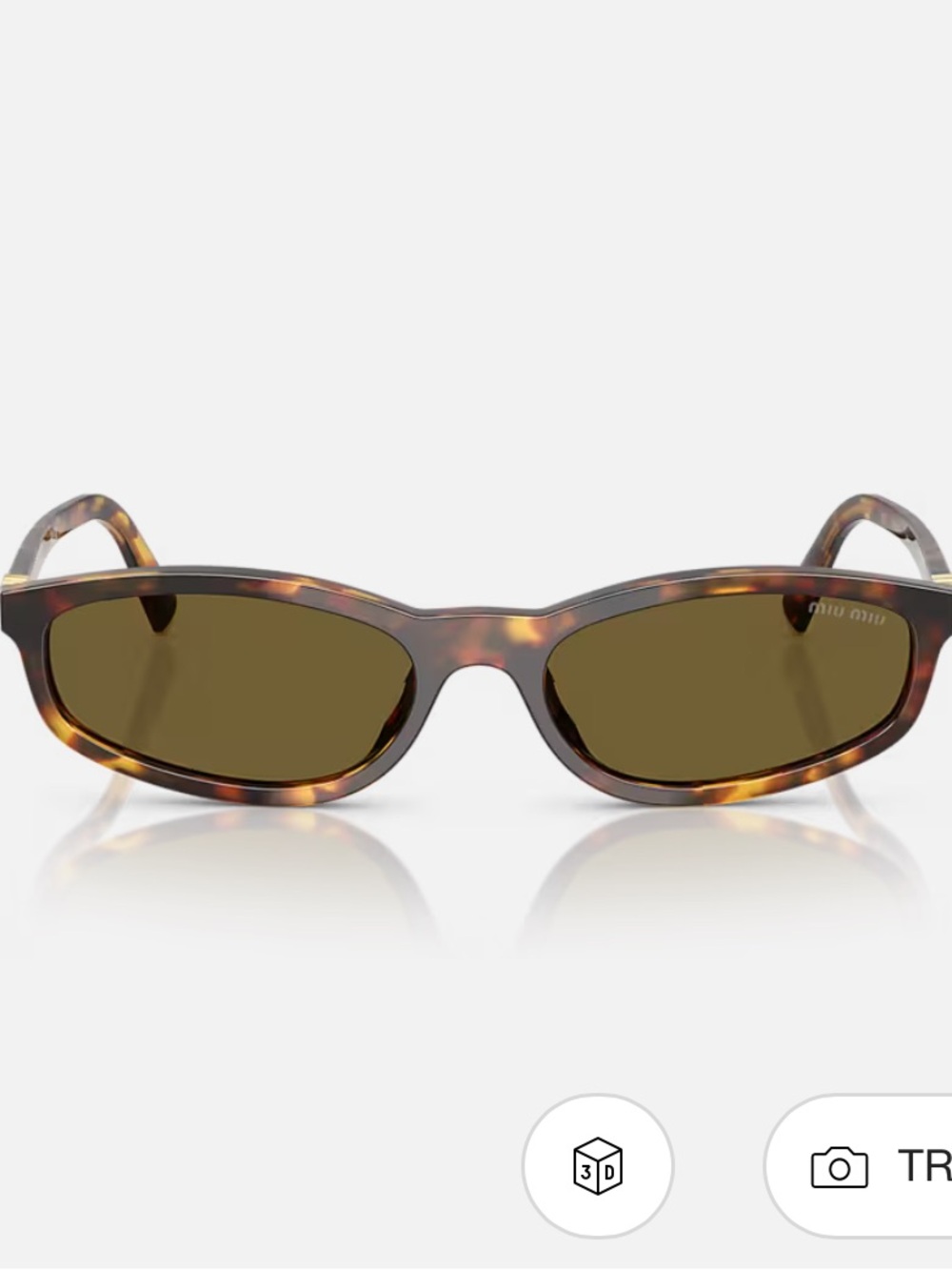 Miu Miu Tortoiseshell Frame Sunglasses with Brown Lenses